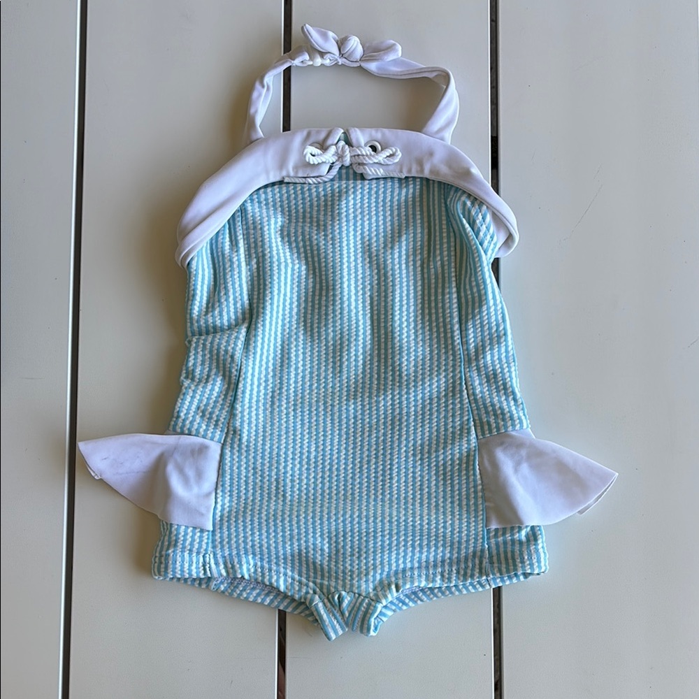 Janie and Jack Aqua Striped Swimwear
